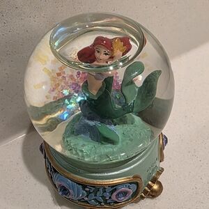Disney Ariel Snow Globe with Green and Red Accents